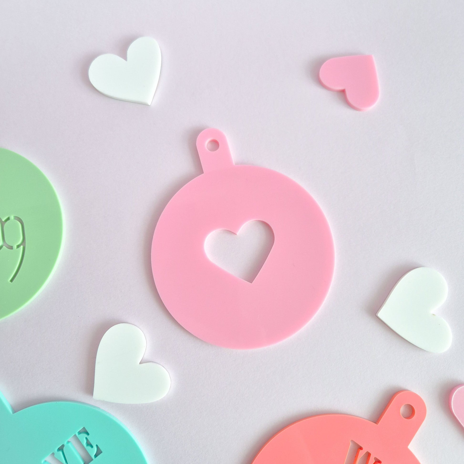 Acrylic Coffee Stencil - Heart Shape