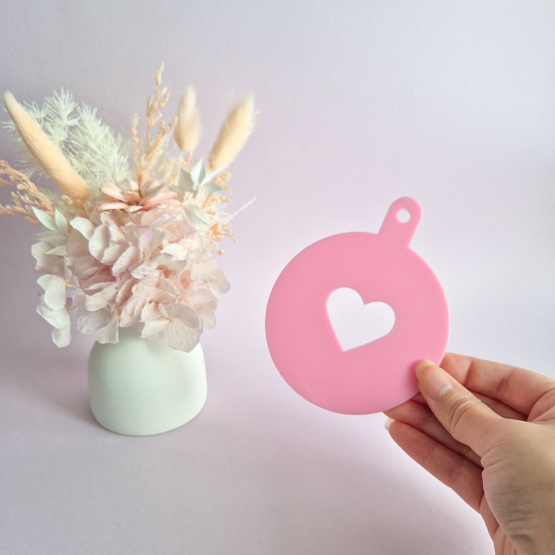 Acrylic Coffee Stencil - Heart Shape