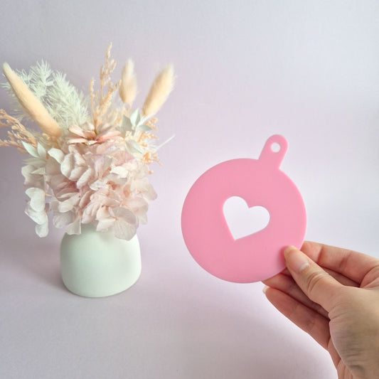 Acrylic Coffee Stencil - Heart Shape