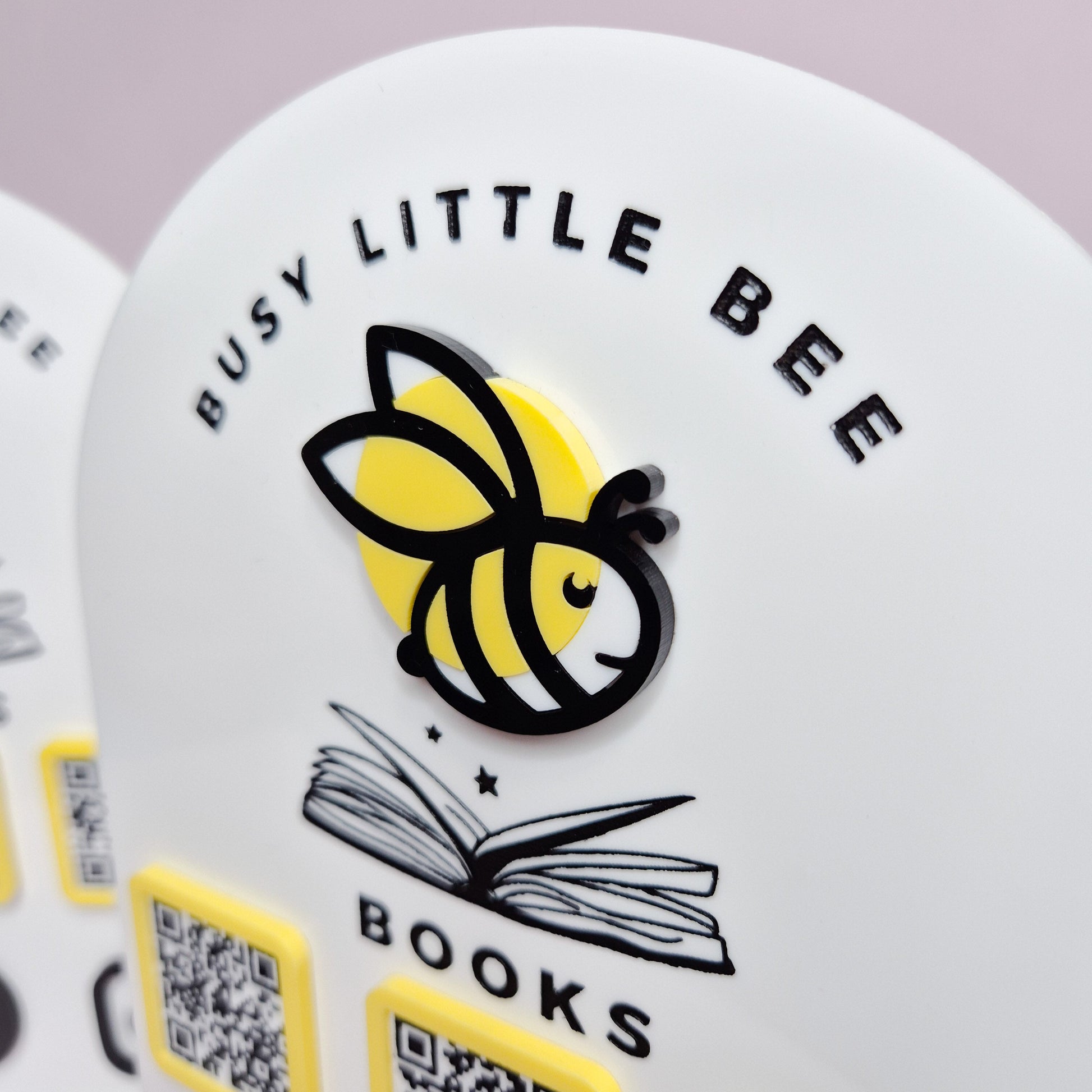 Arched Acrylic Stand with QR Codes