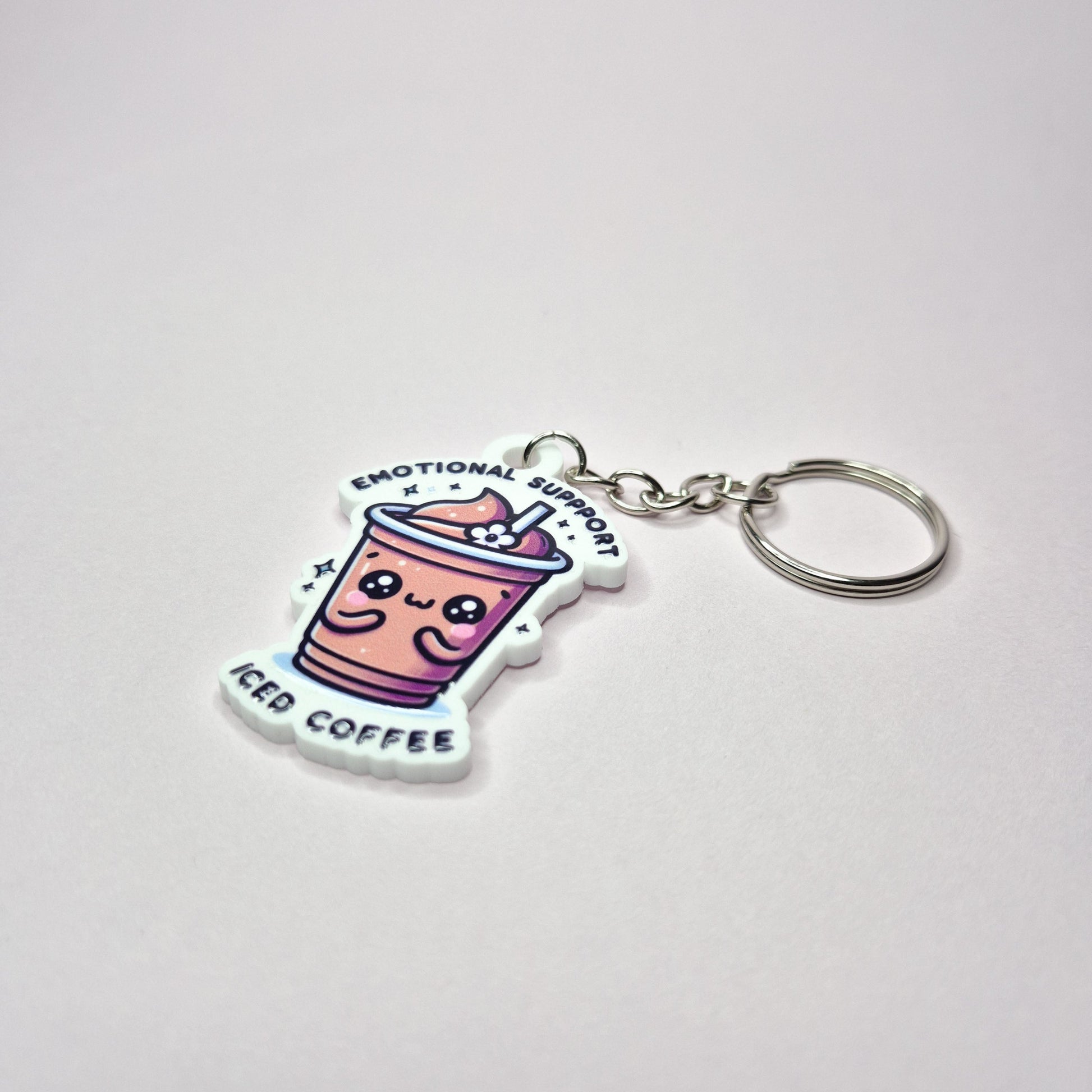 Emotional Support Iced Coffee Acrylic Keychain