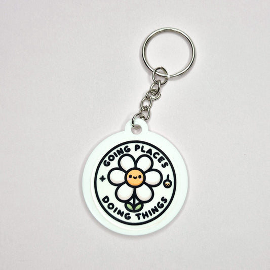 Going Places Doing Things Acrylic Keychain