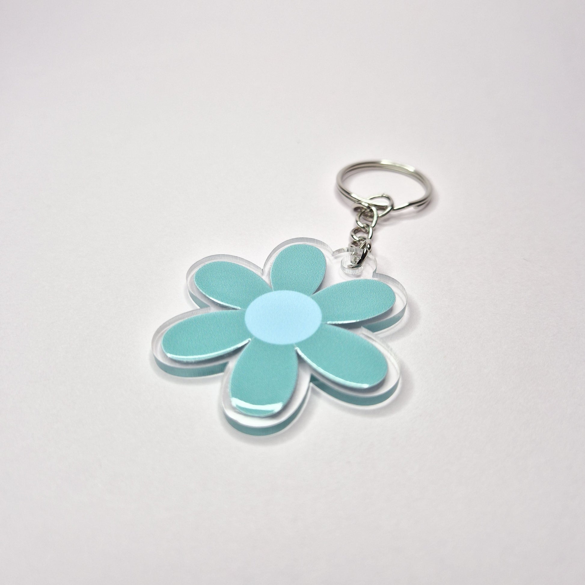 Green Flower Acrylic Keychain