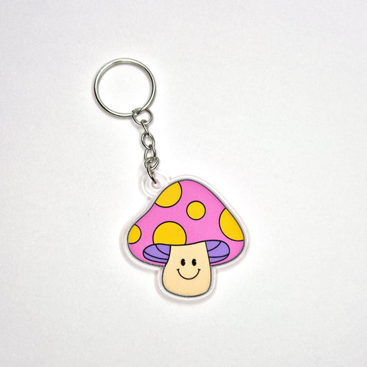Groovy Mushroom Acrylic Keychain