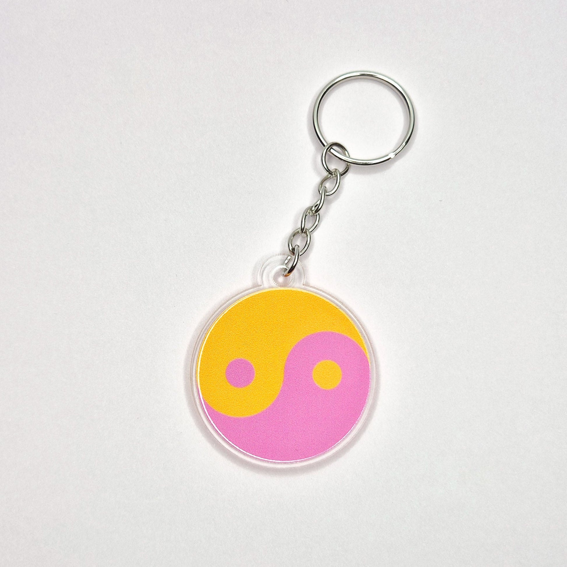 Groovy Yin Yang Acrylic Keychain