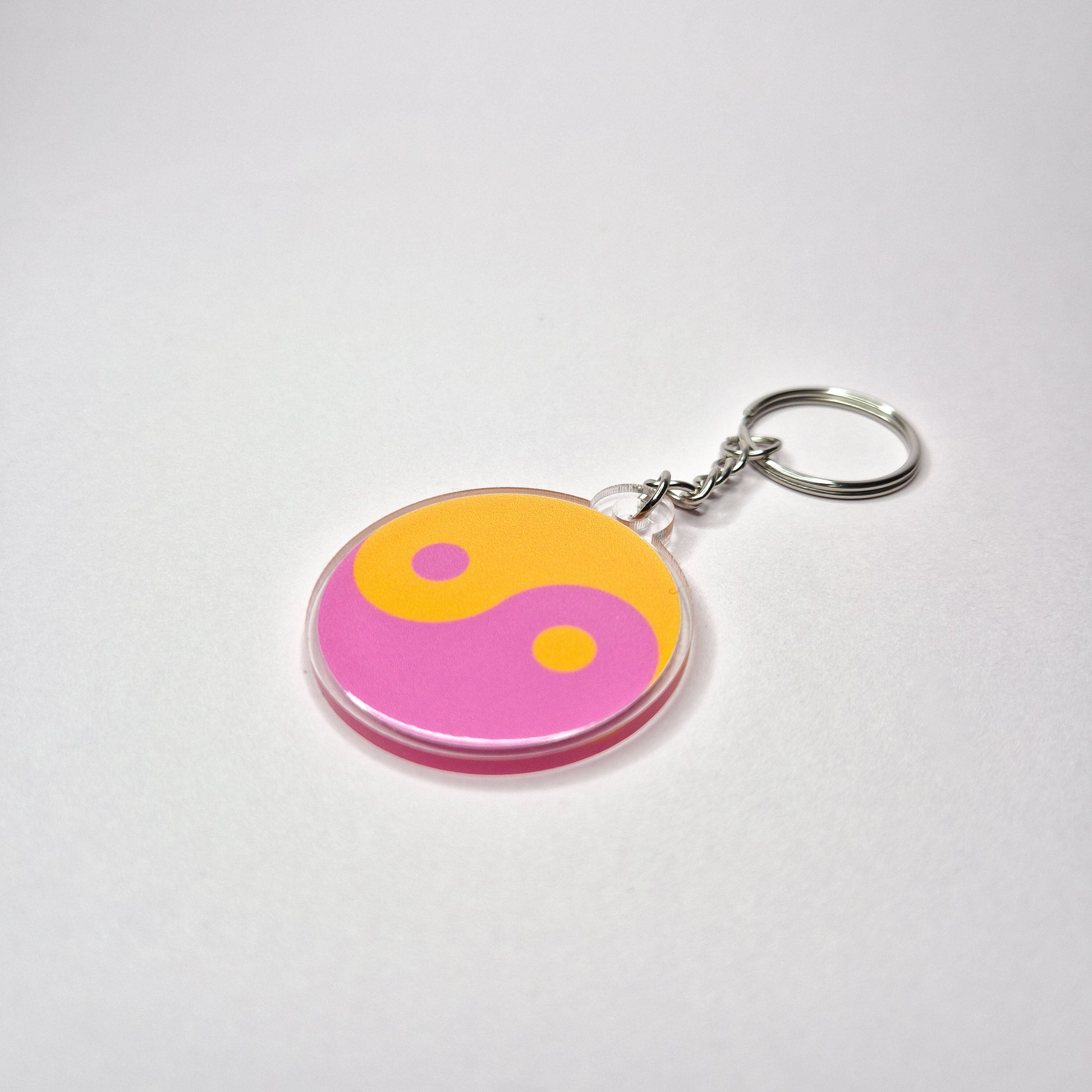 Groovy Yin Yang Acrylic Keychain