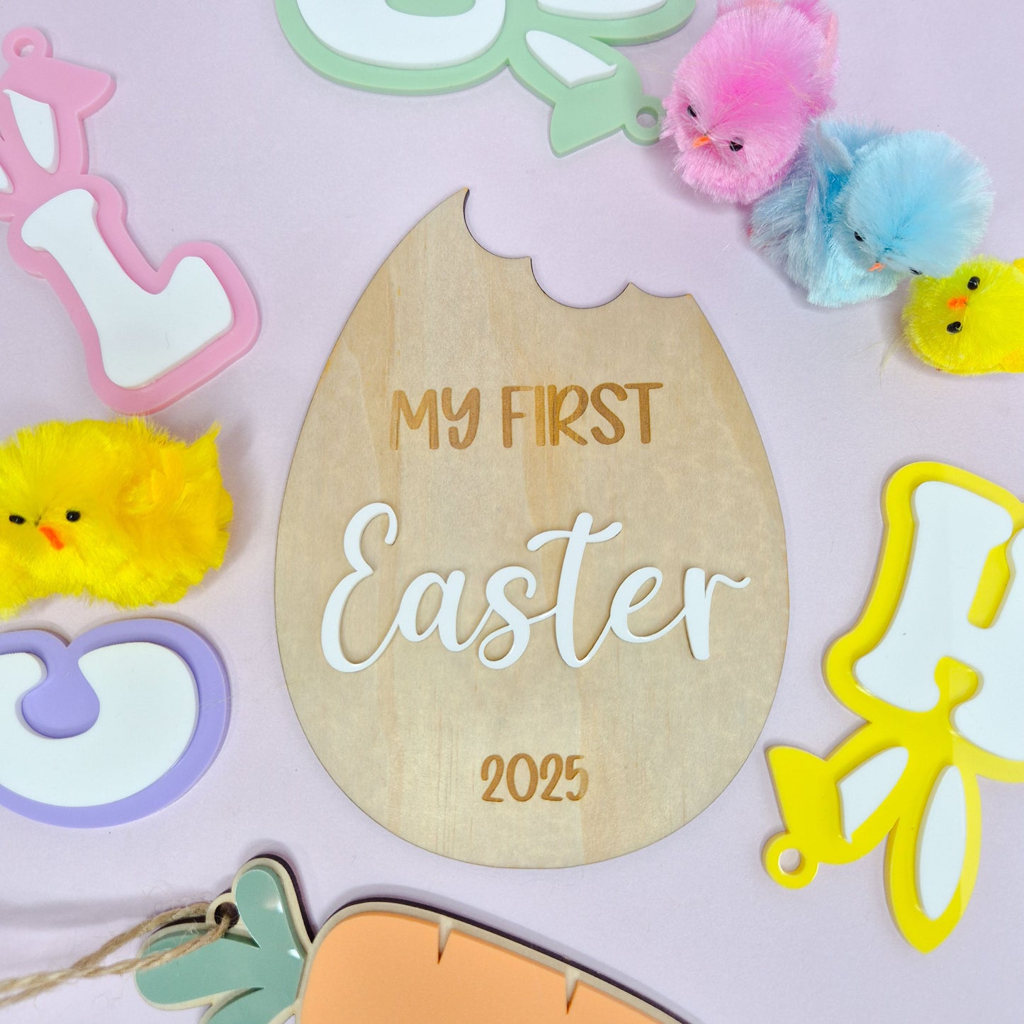 My First Easter Plaque Egg Shape with Bite Missing
