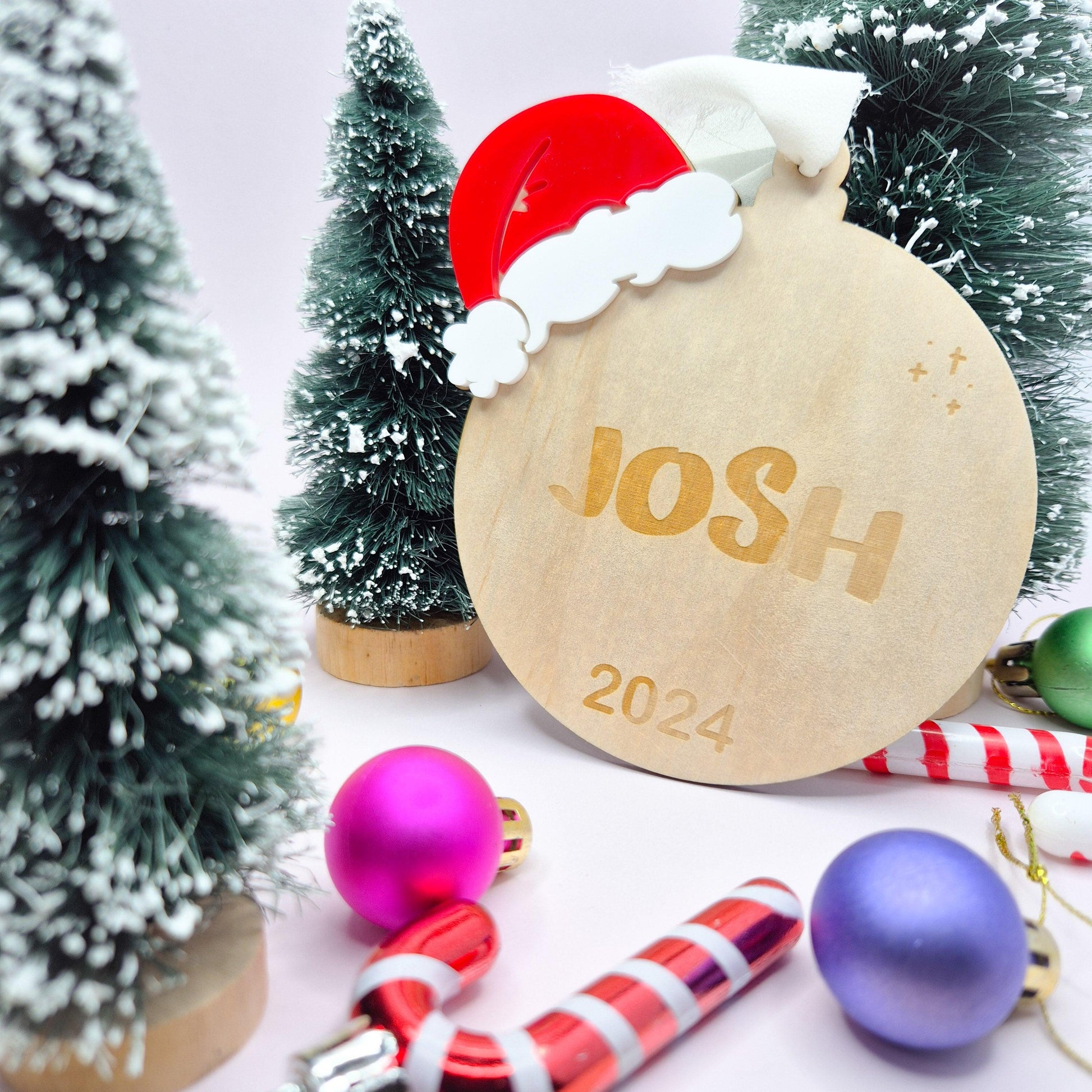 Ornament with Santa Hat