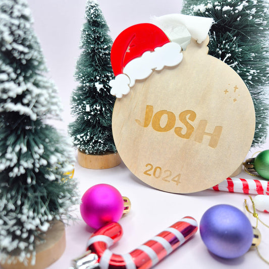 Ornament with Santa Hat