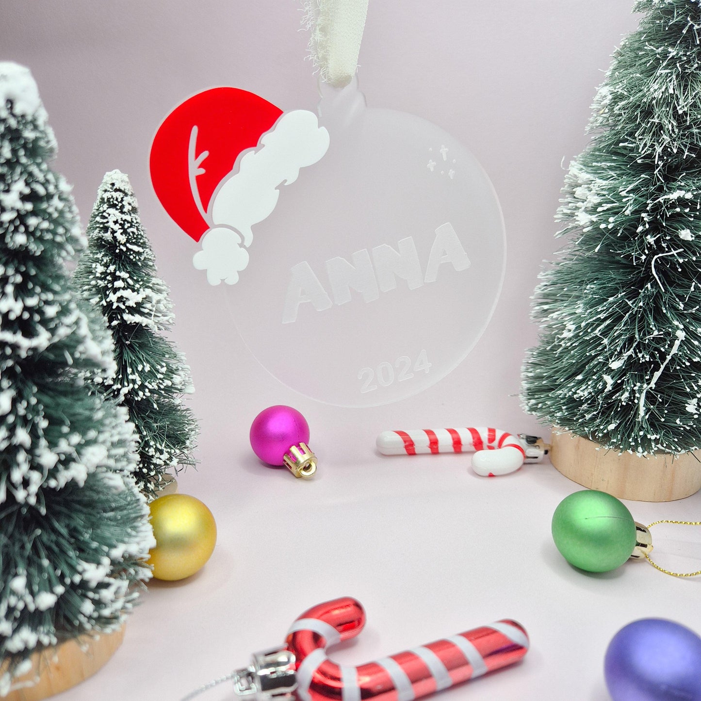 Ornament with Santa Hat