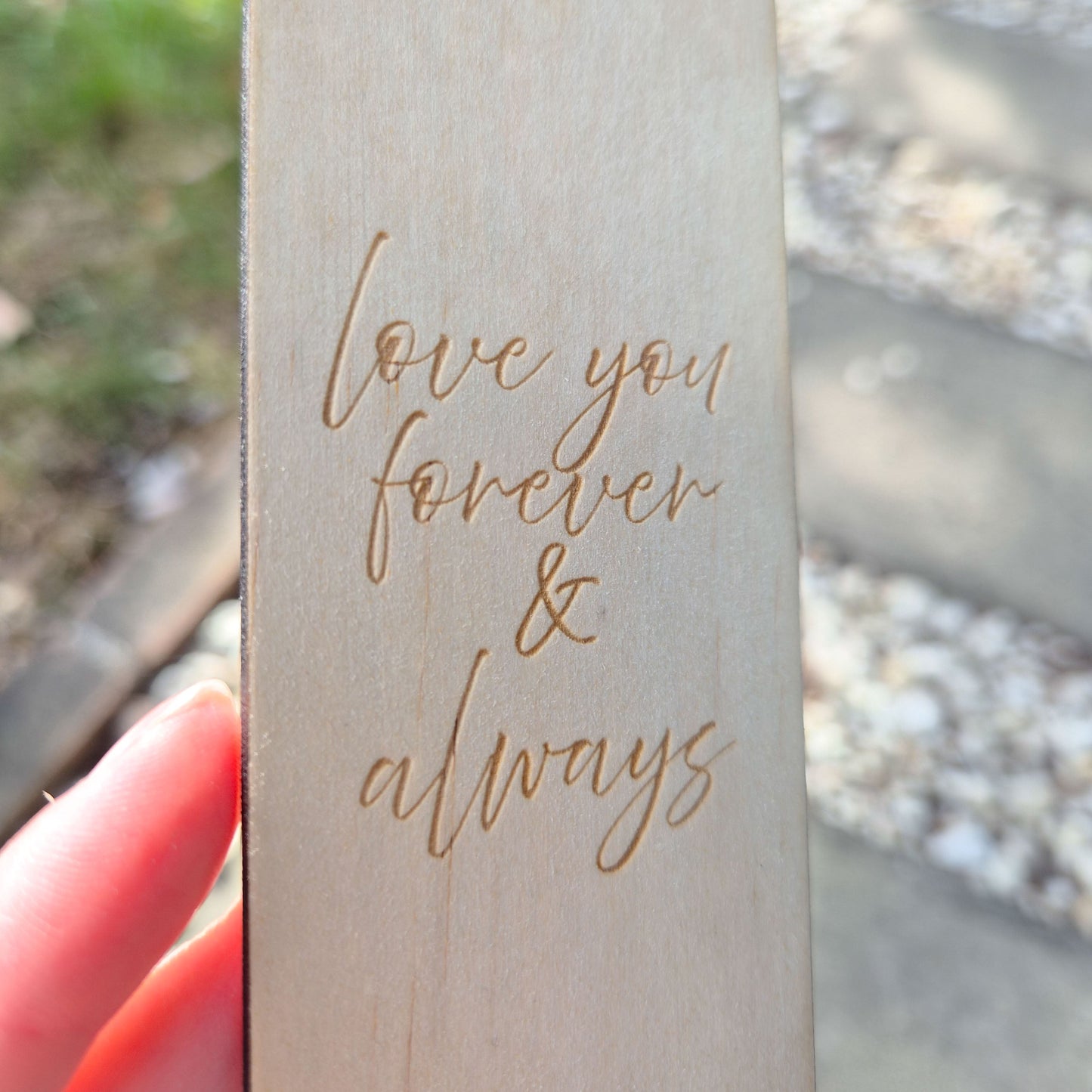 Plywood Bookmark Love You Forever & Always