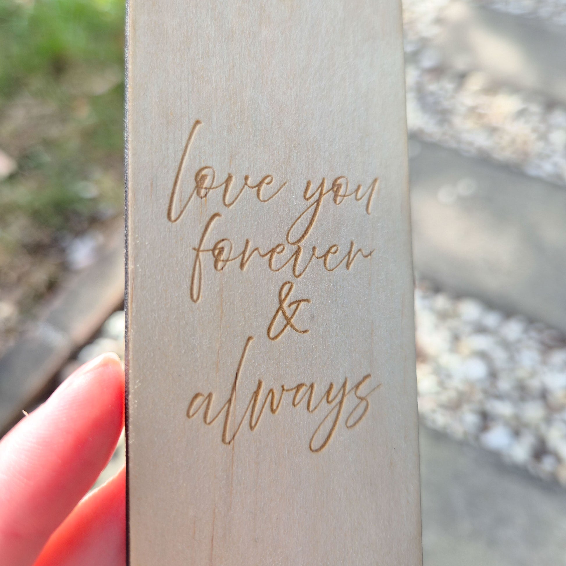Plywood Bookmark Love You Forever & Always