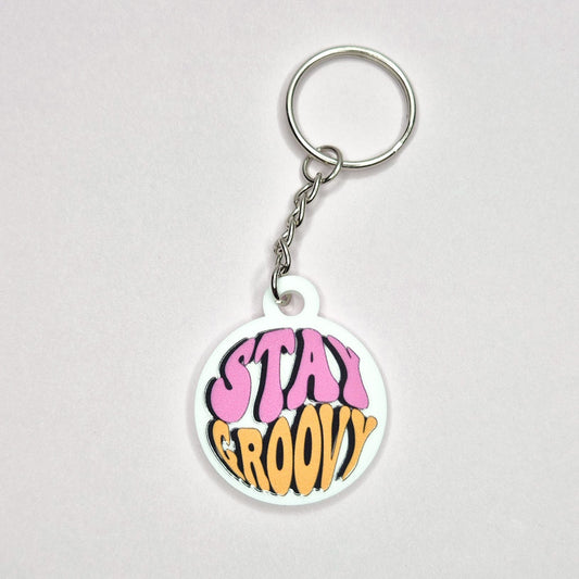 Stay Groovy Acrylic Keychain