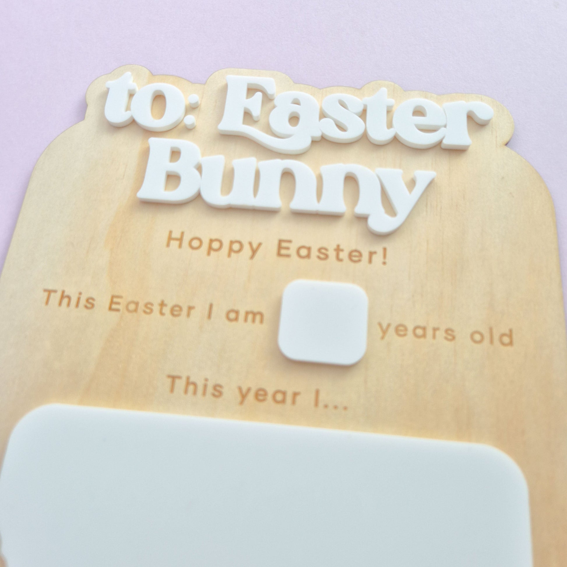 To Easter Bunny Board