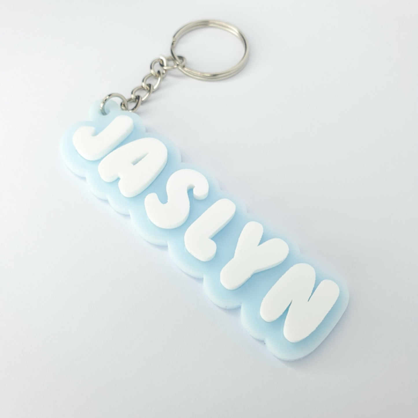 bubble font acrylic keychain