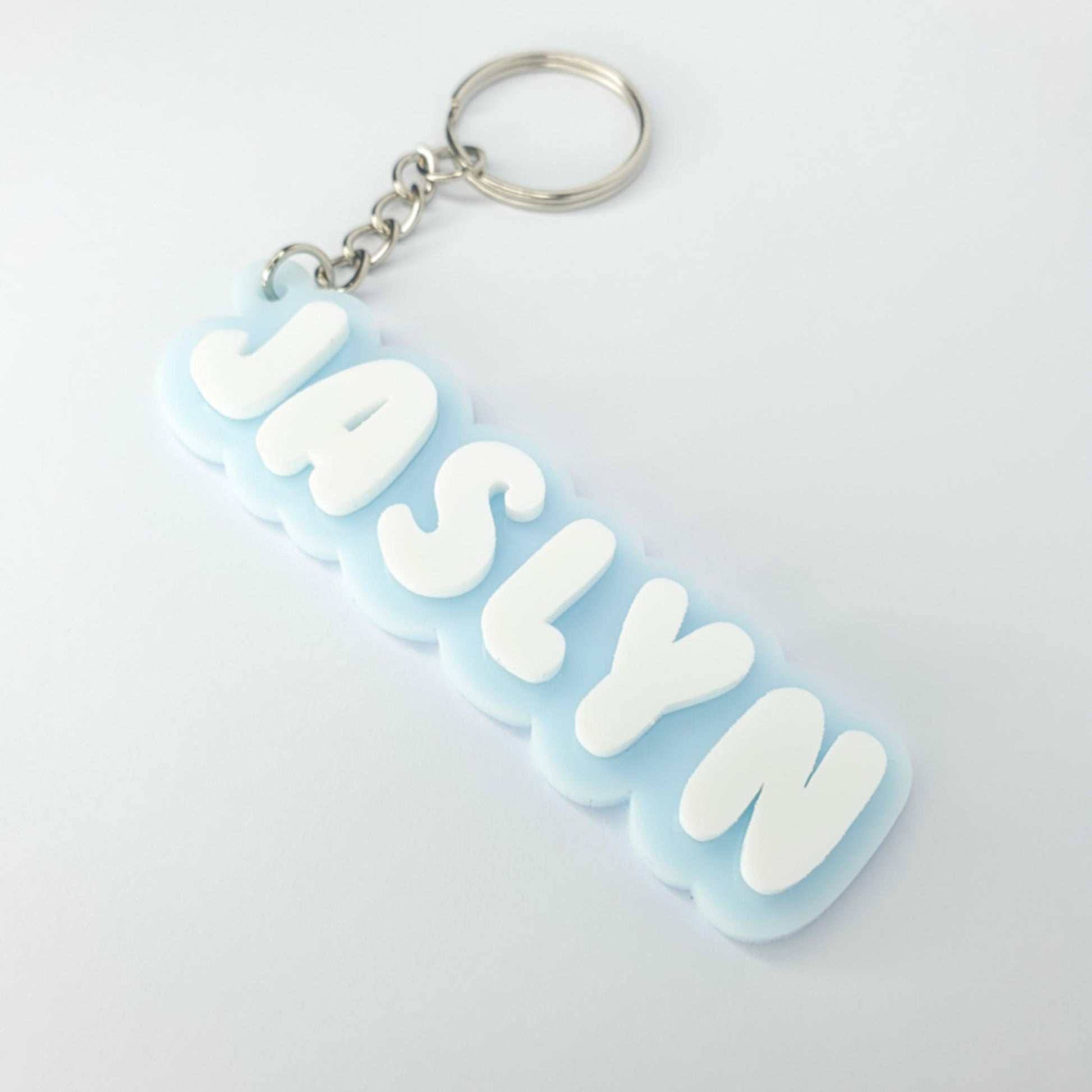 bubble font acrylic keychain