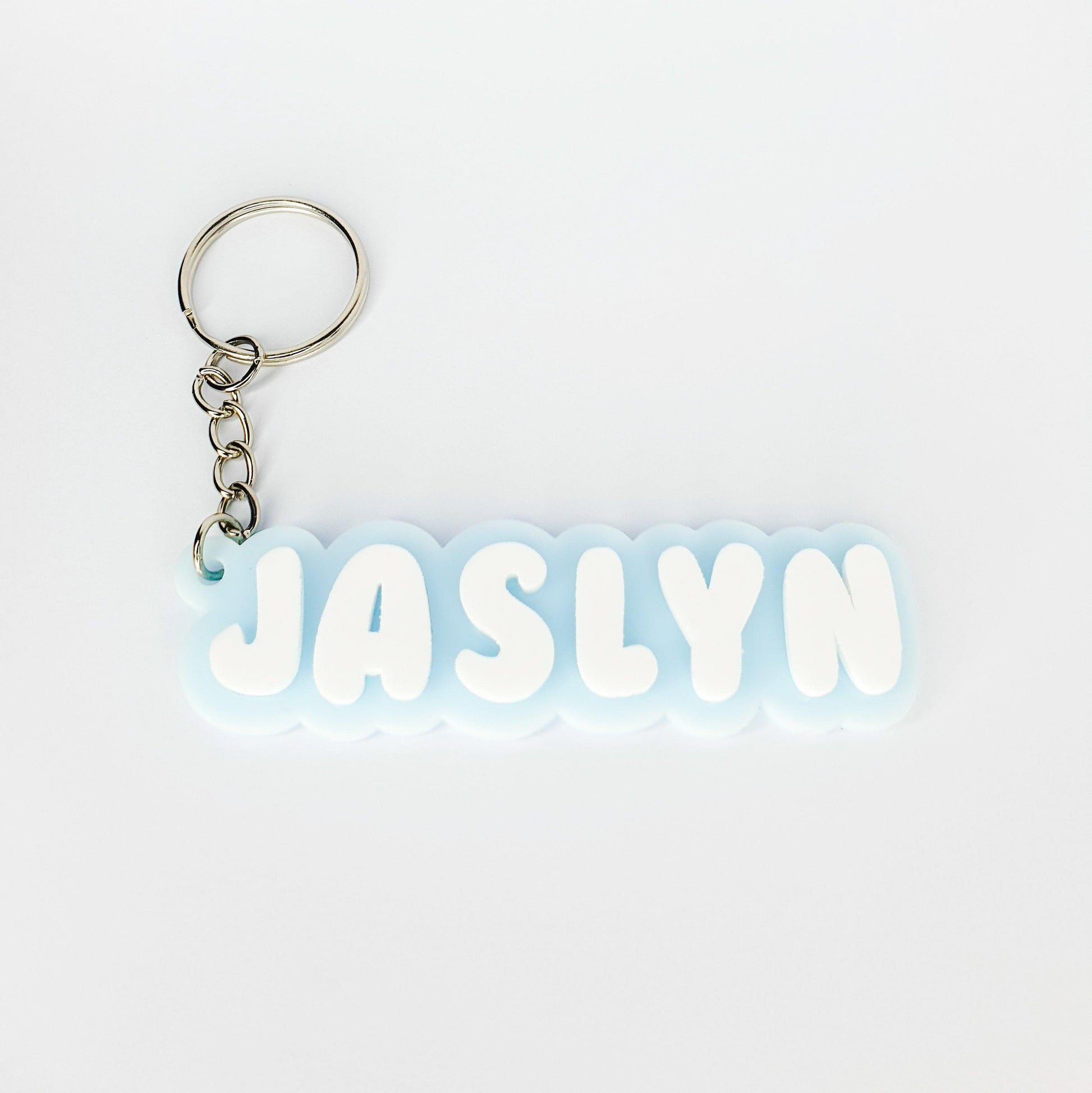 bubble font acrylic keychain