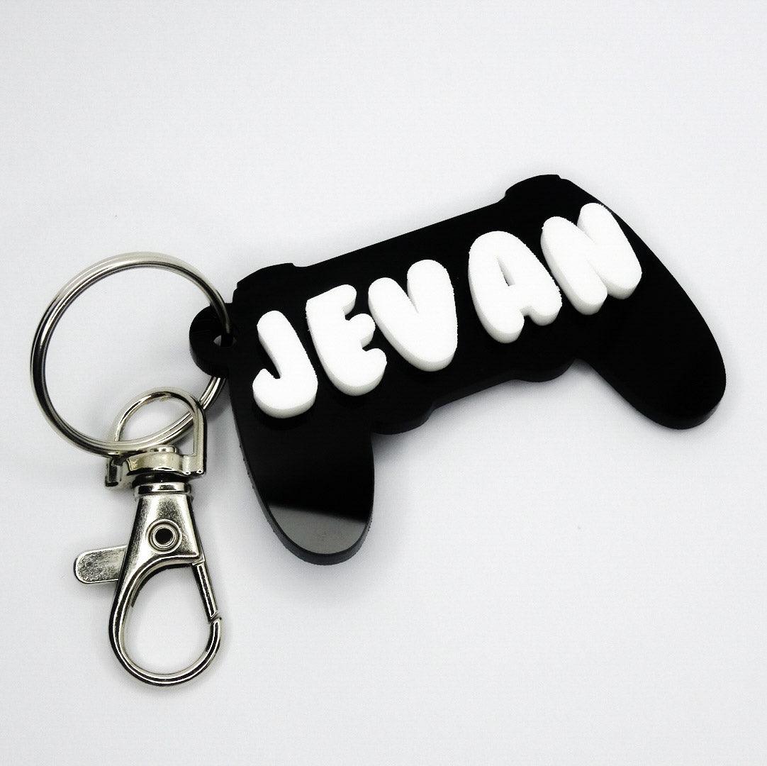 custom name game controller keychain