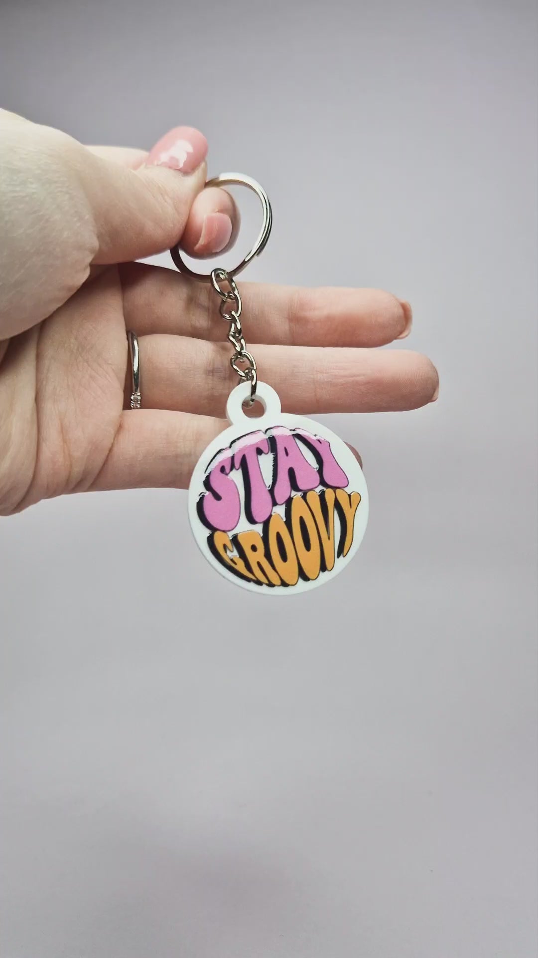 Stay Groovy Acrylic Keychain