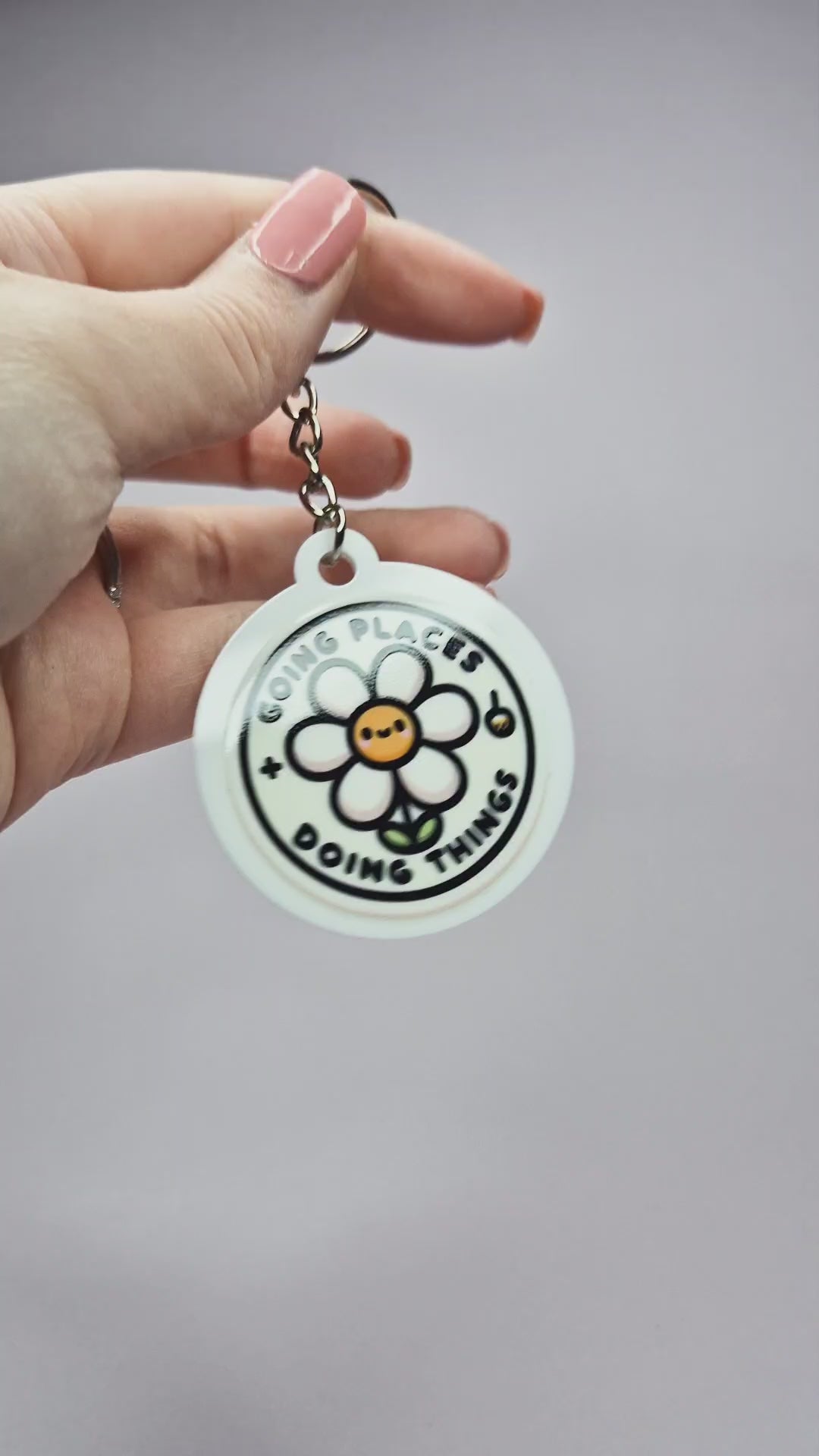 Going Places Doing Things Acrylic Keychain