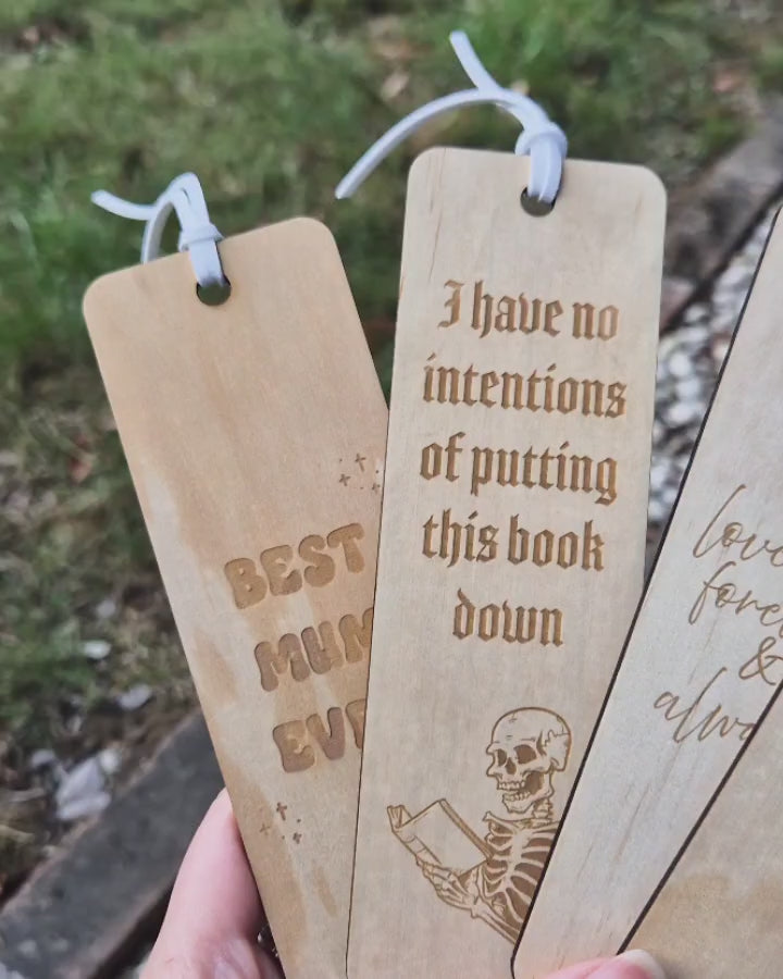Assorted Plywood Engraved Bookmarks