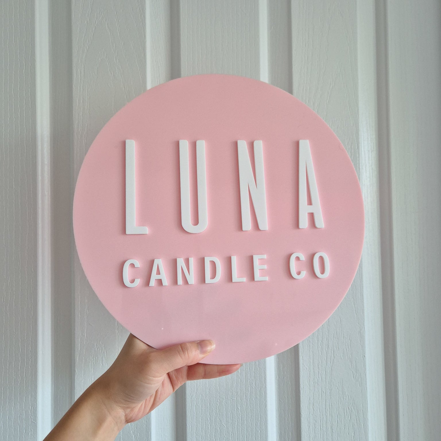 Acrylic Business Signage Logo Pink