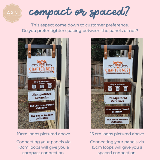 Acrylic Hanging Sign with Connectable Panels - Additional Panel