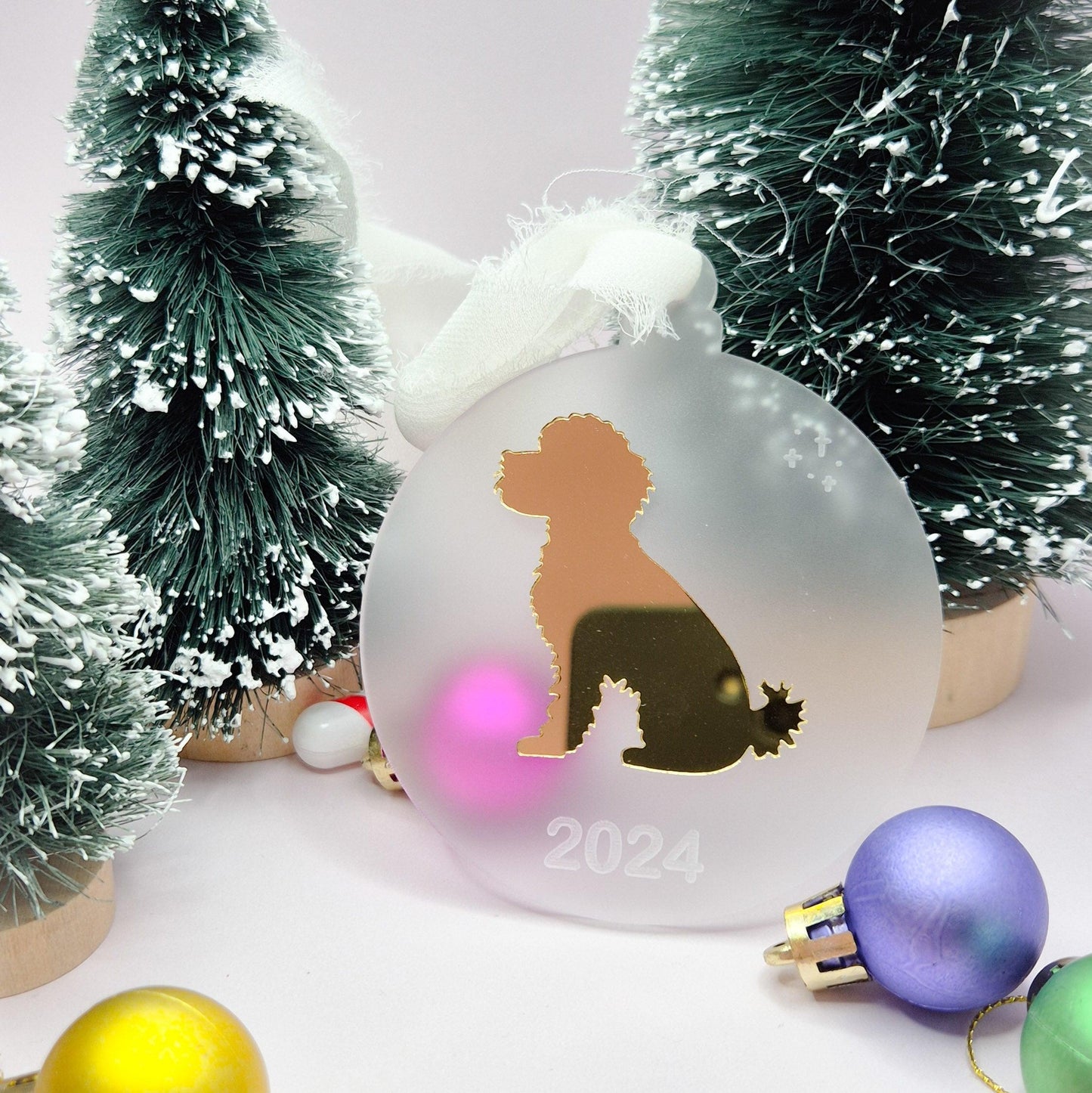 Custom Dog Breed Ornament Goldendoodle Groodle