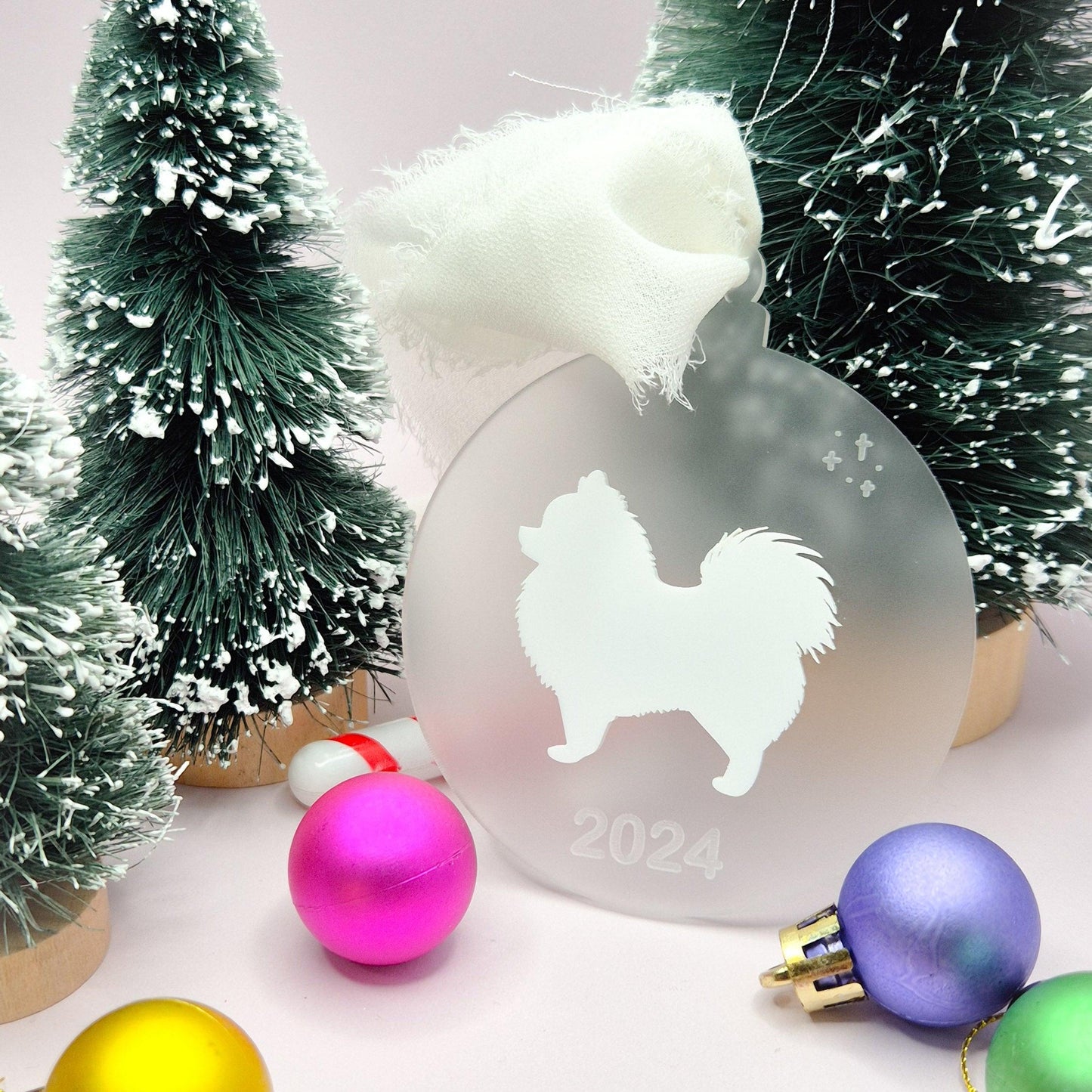 Custom Dog Breed Ornament Pomeranian