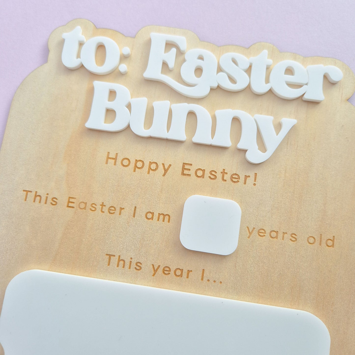 To Easter Bunny Board