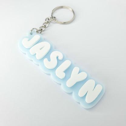 bubble font acrylic keychain 