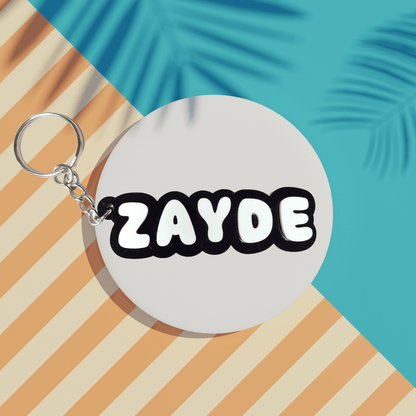 Bubble font acrylic keychain