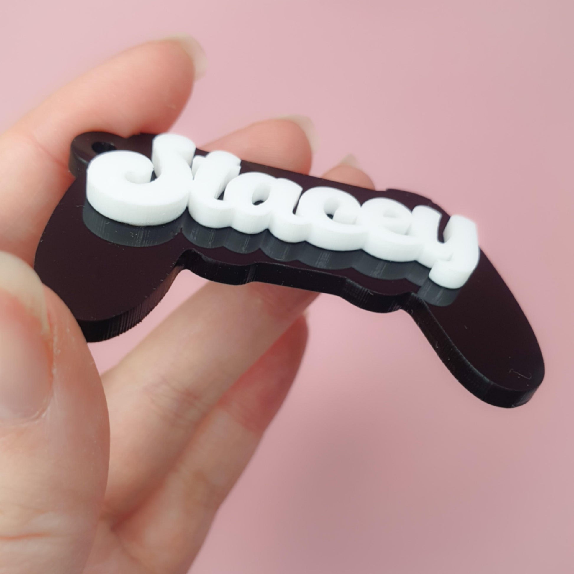 custom name game controller keychain