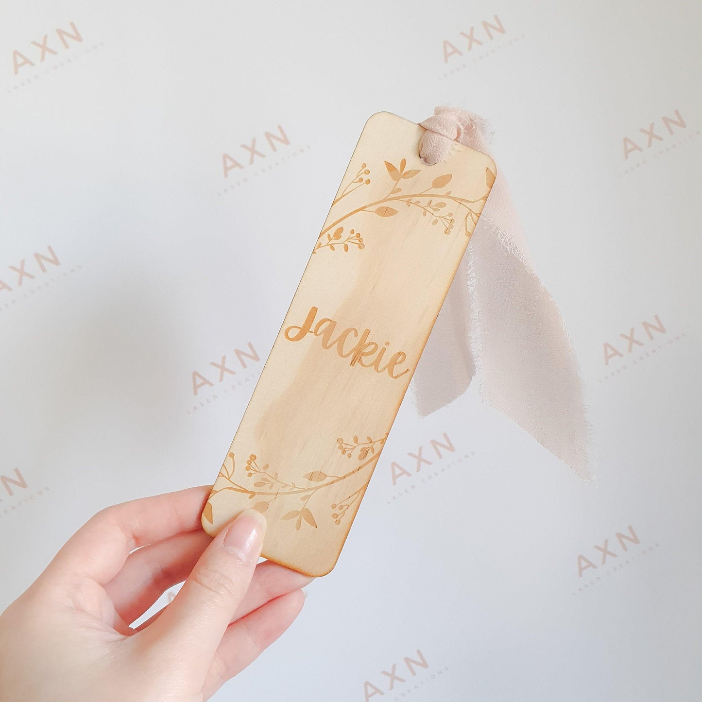 personalised plywood bookmark