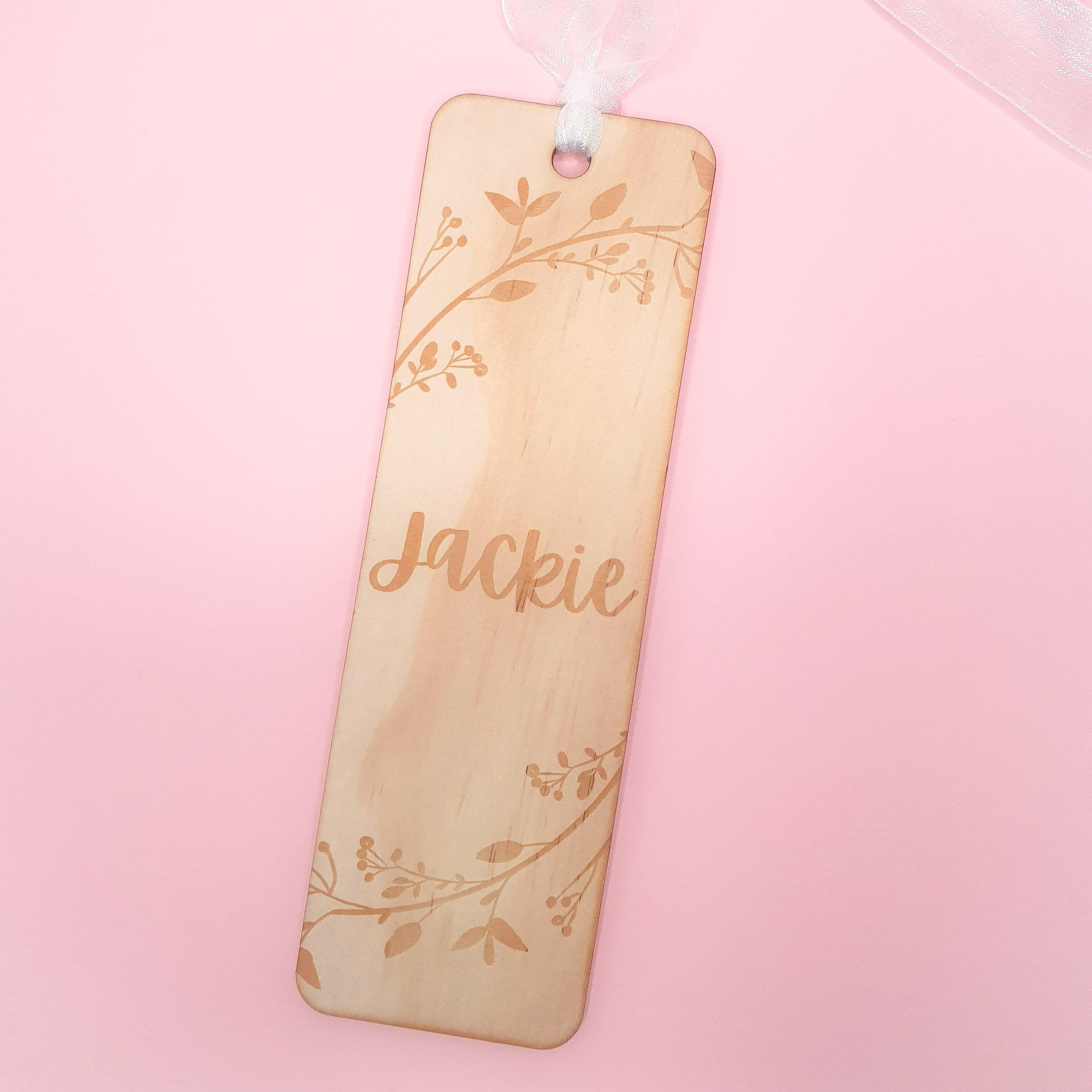 personalised plywood bookmark