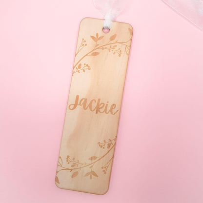 personalised plywood bookmark