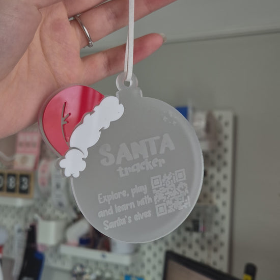 Santa Tracker Ornament with Santa Hat
