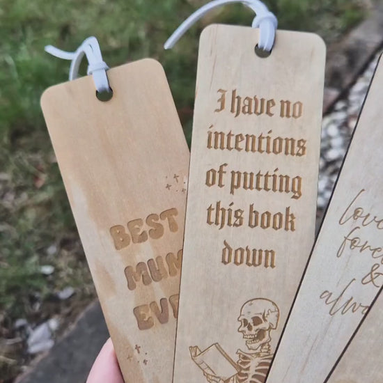Assorted Plywood Engraved Bookmarks