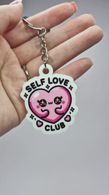 Self Love Club Acrylic Keychain