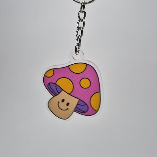 Groovy Mushroom Acrylic Keychain