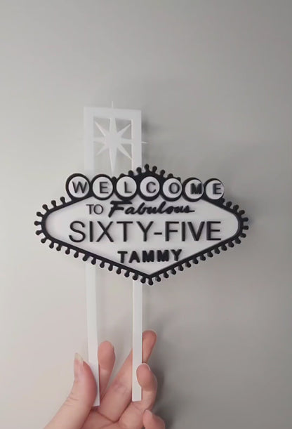 las vegas themed cake topper